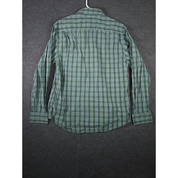 Old Navy Shirt Mens Large L Button Up Plaid Regular Fit Long Sleeve Green - Picture 9 of 12